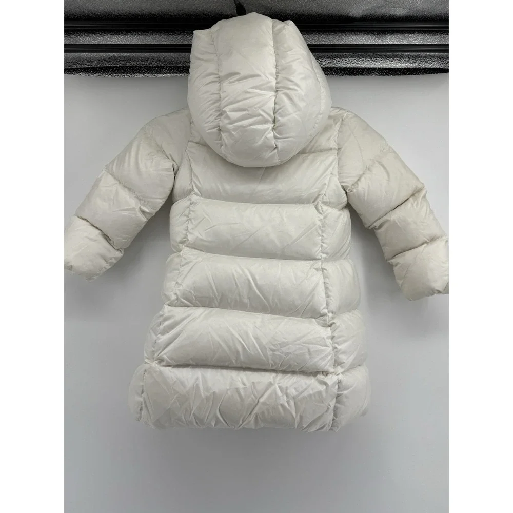 Polo Ralph Lauren White Quilted‎ Puffer Down Jacket Long Girls Size 5